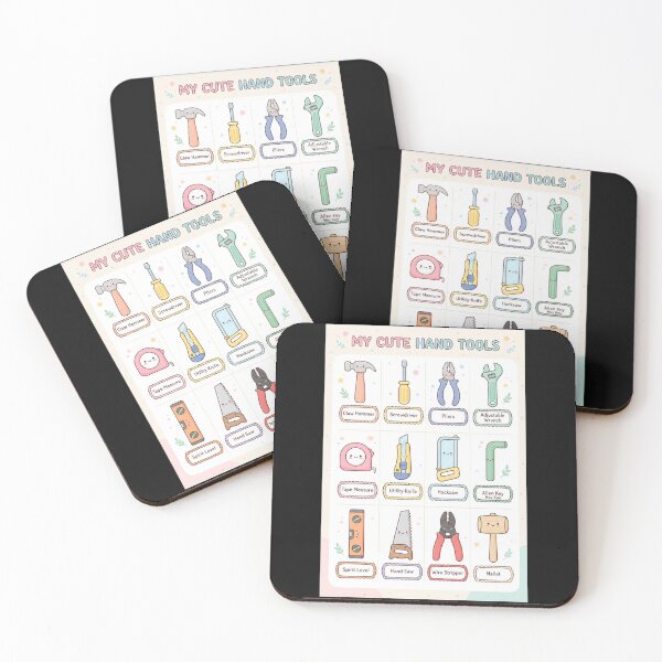 Item preview, Cute Kawaii Hand Tools Educational Pattern Chart Art designed and sold by bvdesignart.