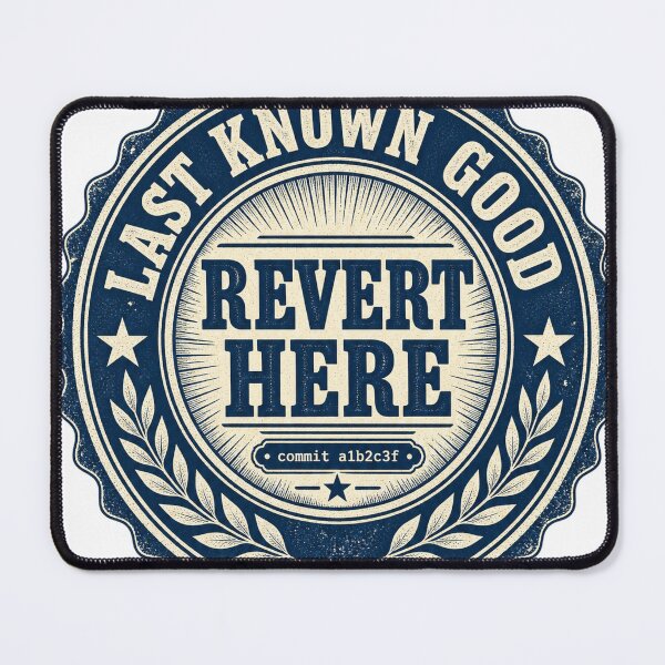 Item preview, Last Known Good Revert Here Devops Seal Design designed and sold by ys96.