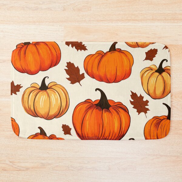 Item preview, Halloween Pumpkin Designs Pattern With Autumn Leaves Accents designed and sold by DEC02.