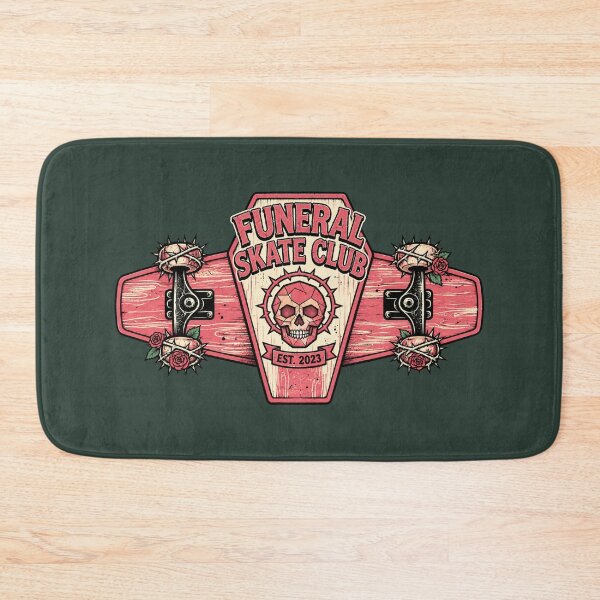 Item preview, Funeral Skate Club – Vintage Gothic Skull Skateboarding Graphic designed and sold by MrDev.
