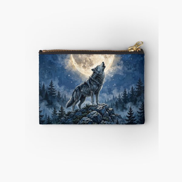 Item preview, Howling Wolf Full Moon Majestic Moonlight Art designed and sold by RobinHoodShirts.