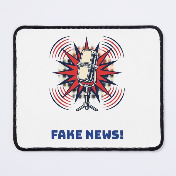 Item preview, Fake News Vintage Microphone Political Satire designed and sold by RobinHoodShirts.