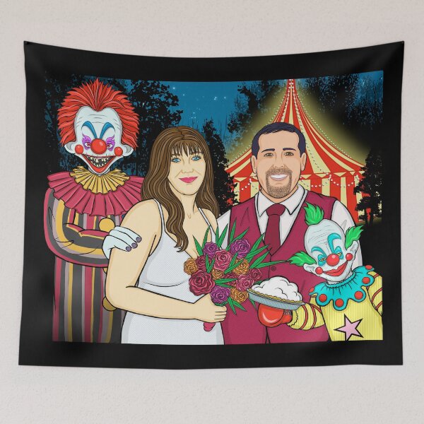 Item preview, HORROR COUPLE Killer Klowns for Jamie by Moody Characters designed and sold by VixxxenDesigns.