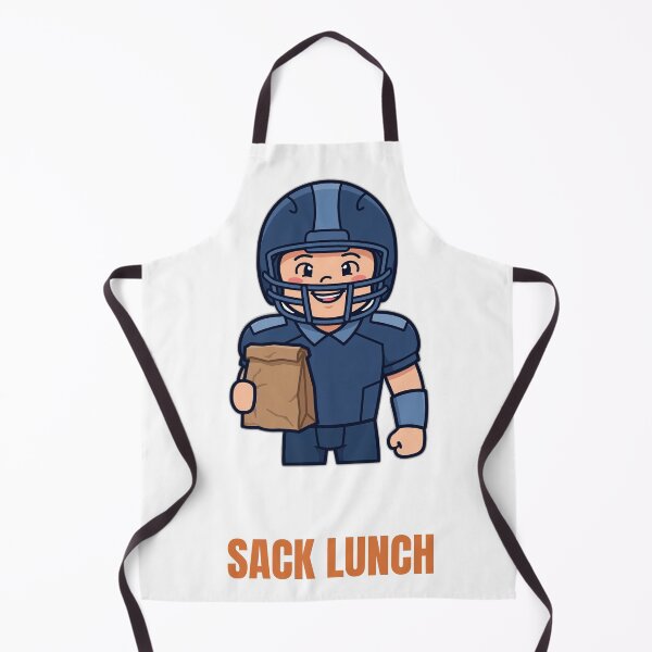 Artikelvorschau, Sack Lunch Quarterback Football Wortspiel entworfen und verkauft von RobinHoodShirts.