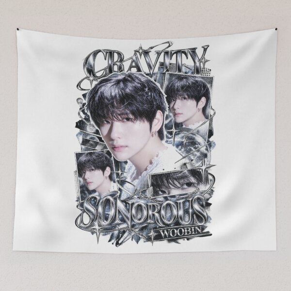 Item preview, CRAVITY Woobin SONOROUS Glitch Chrome Art designed and sold by Valeree Store.