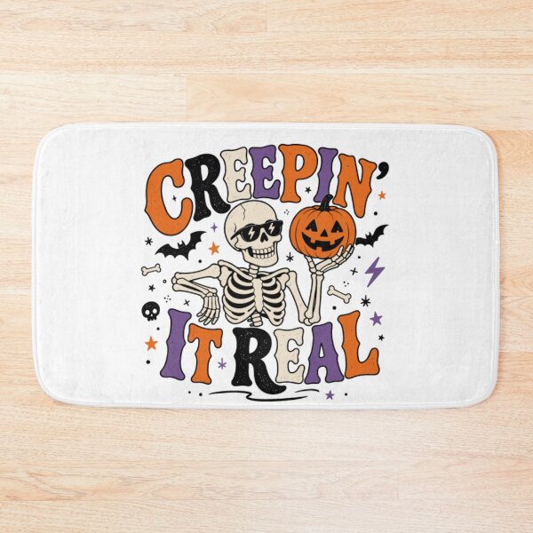 Item preview, Creepin It Real Cool Skeleton Halloween Pumpkin designed and sold by Palette & Hue.