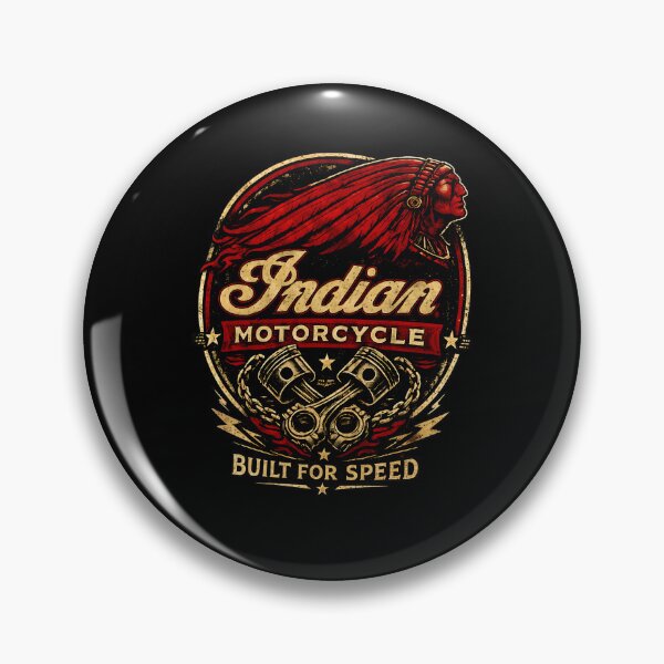 Item preview, Indiann Motorcycle Built For Speed Emblem designed and sold by ruokabbyart.