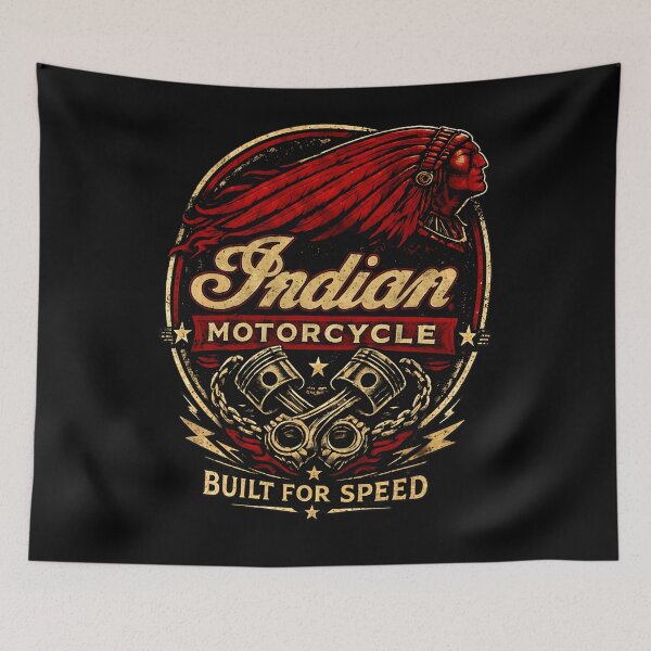 Item preview, Indiann Motorcycle Built For Speed Emblem designed and sold by ruokabbyart.