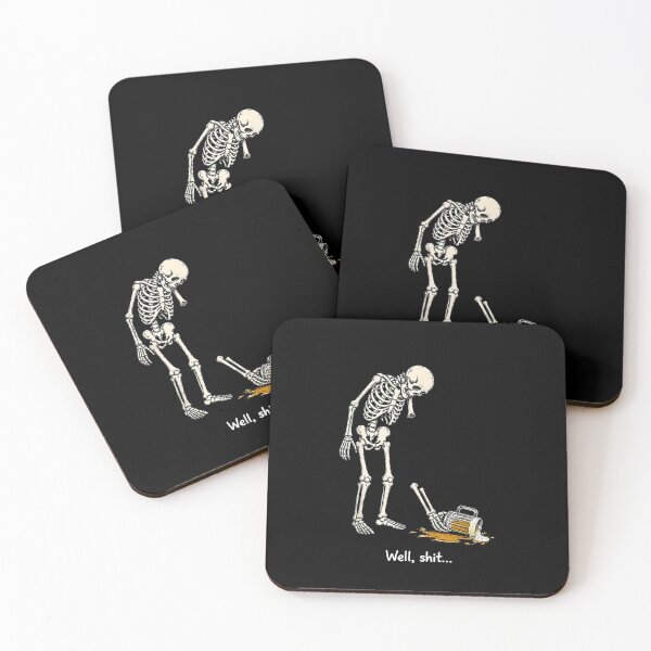 Item preview, Well Shit Funny Skeleton Beer Broken Arm Humor Halloween designed and sold by NgumohaLanke.