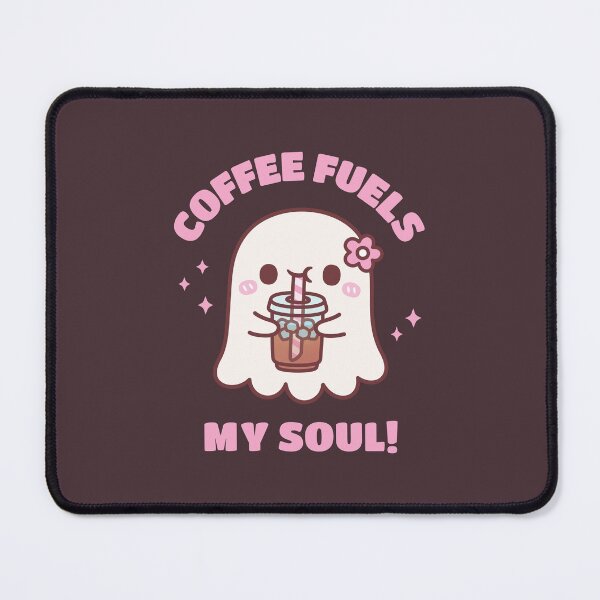 Item preview, Coffee Fuels My Soul Cute Ghost Drinks Iced Coffee designed and sold by rustydoodle.