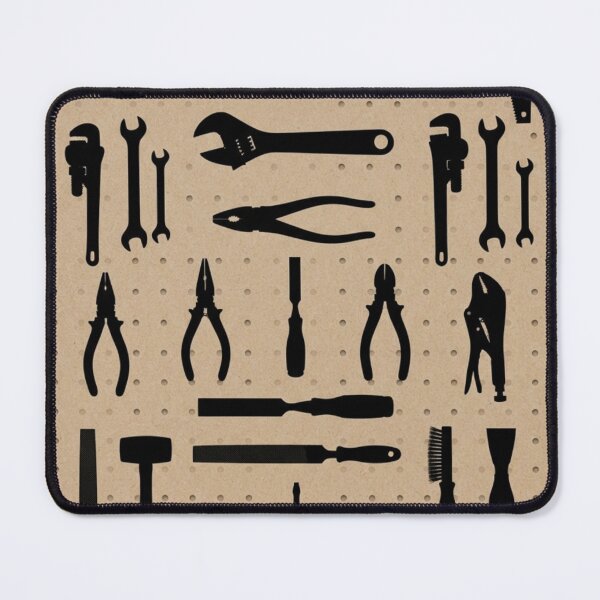 Item preview, Vintage Hand Tools Silhouette Pegboard Collection designed and sold by bvdesignart.