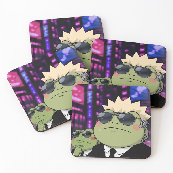 Item preview, Cyber Agent Frogs – Neon City Security Duo designed and sold by glossy-frogs.