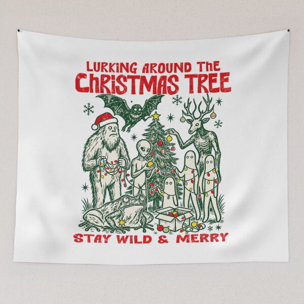 Item preview, Lurking Around The Christmas Tree  designed and sold by Cardinsardina.