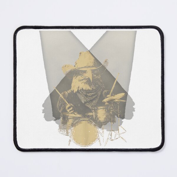 Item preview, Bald Eagle Playing Drums Funny Cowboy Animal cute Us designed and sold by numenee.