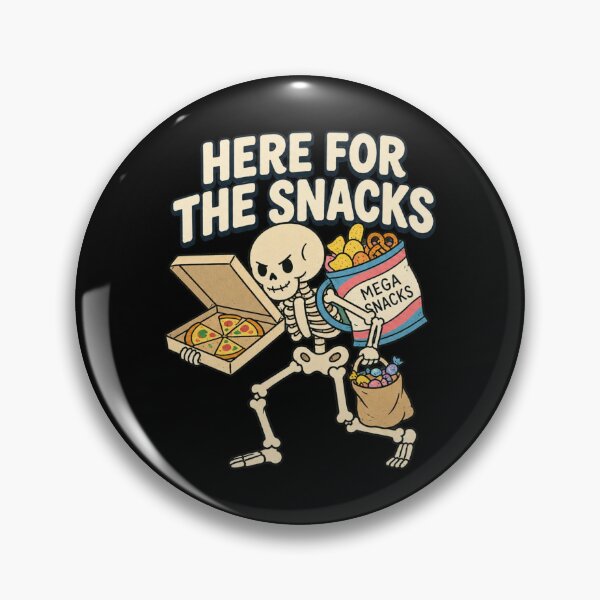 Item preview, Here for the Snacks – Funny Skeleton Food Lover Halloween Design designed and sold by MrDev.