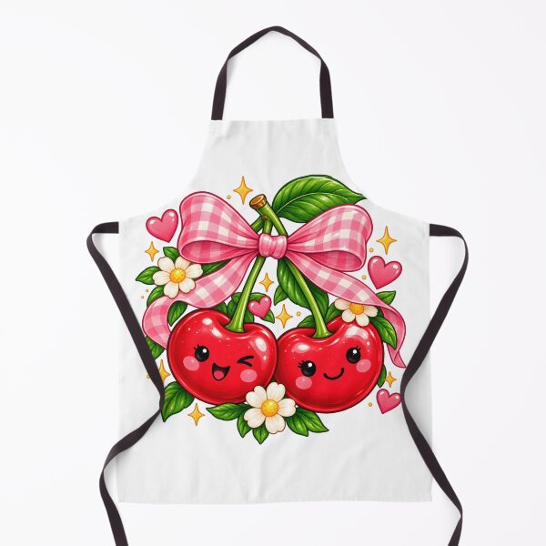 Item preview, Cute Kawaii Cherries with Pink Bow designed and sold by TinyWeird.