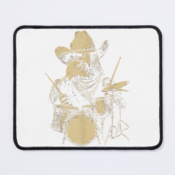 Item preview, Eagle Playing Drums Funny Cowboy Animal Cute Western Drummer  designed and sold by numenee.
