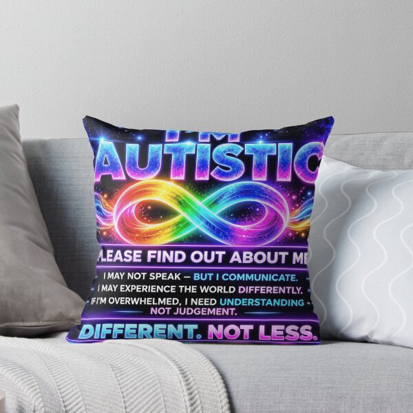 Item preview, Autism Acceptance – Different Not Less Rainbow Infinity designed and sold by DreamyWallVibes.
