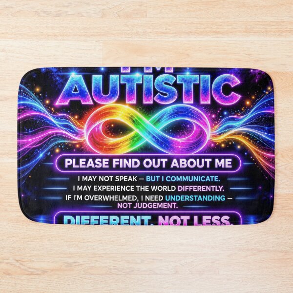 Item preview, Autism Acceptance – Different Not Less Rainbow Infinity designed and sold by DreamyWallVibes.