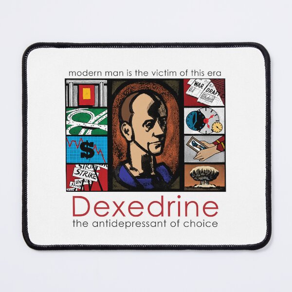 Item preview, Vintage Dexedrine Pharmaceutical Advertisement – Retro Social Anxiety Collage Art designed and sold by PharmaOriginals.