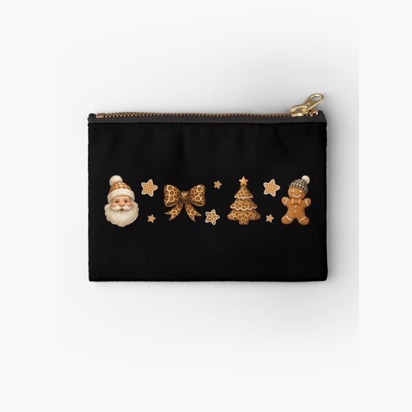 Item preview, Leopard Print Christmas Santa, Coquette Bow, Tree & Gingerbread Man, Cozy Holiday designed and sold by Zizo-DR44.