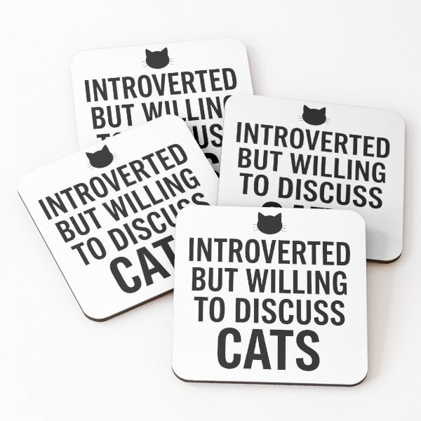 Item preview, Funny Introverted Willing To Discuss Cats Minimalist designed and sold by pattman.