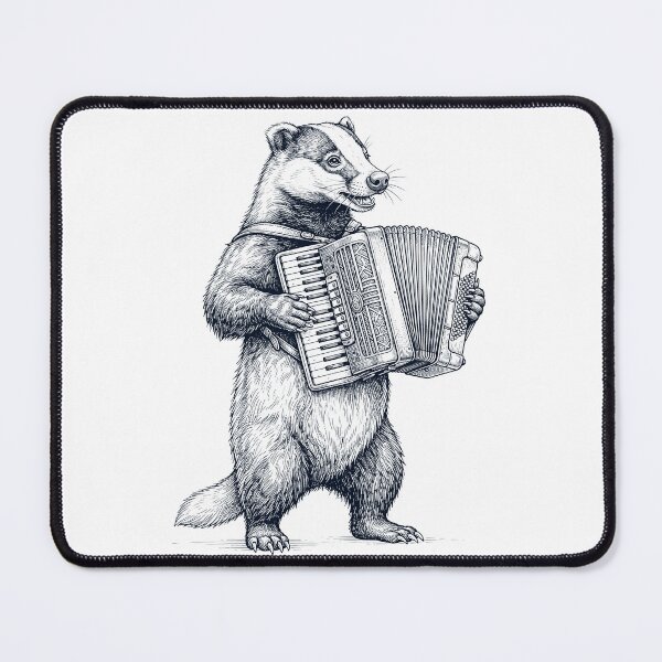 Item preview, Badger Playing Accordion Player Animal Music Lover designed and sold by dian-rody-crest.