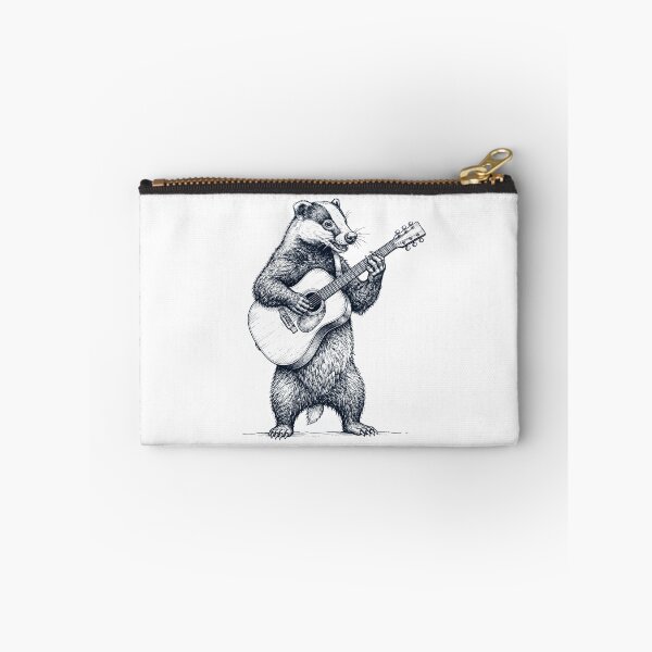 Item preview, Badger Playing Acoustic Guitar Player Animal Music Lover designed and sold by dian-rody-crest.