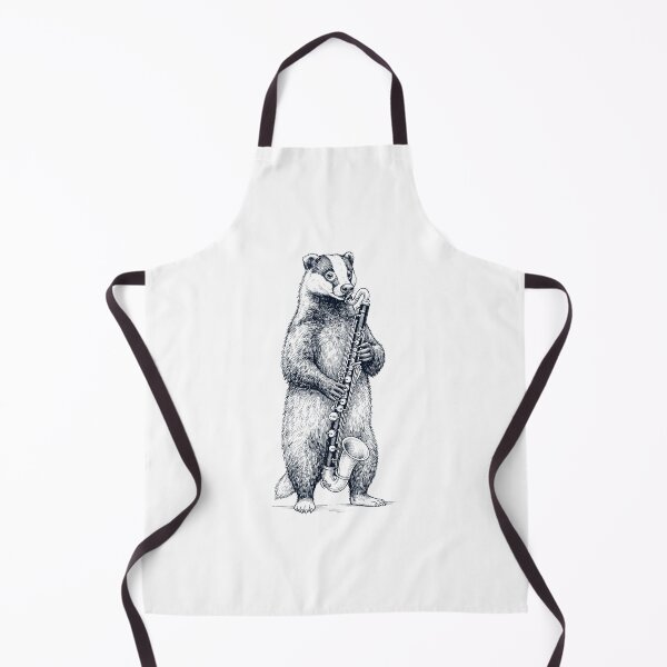 Item preview, Badger Playing Bass Clarinet Player Animal Music Lover designed and sold by dian-rody-crest.