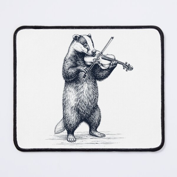 Item preview, Badger Playing Cello Player Animal Music Lover designed and sold by dian-rody-crest.