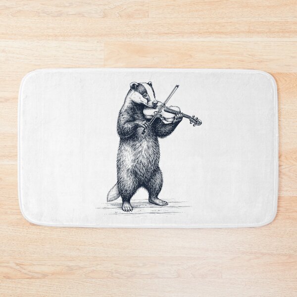 Item preview, Badger Playing Cello Player Animal Music Lover designed and sold by dian-rody-crest.