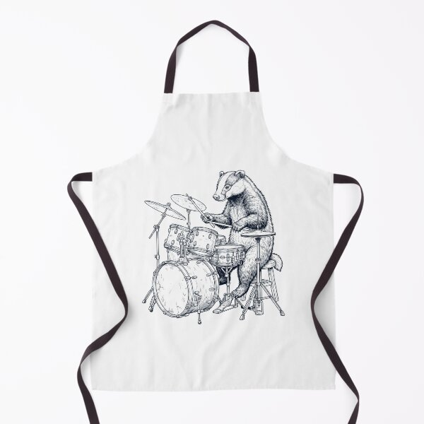 Item preview, Badger Playing Drum Player Animal Music Lover designed and sold by dian-rody-crest.