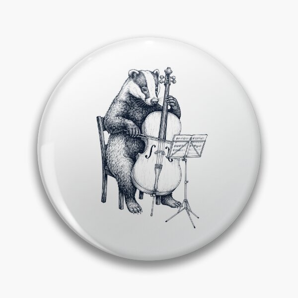 Item preview, Badger Playing Fiddle Player Animal Music Lover designed and sold by dian-rody-crest.