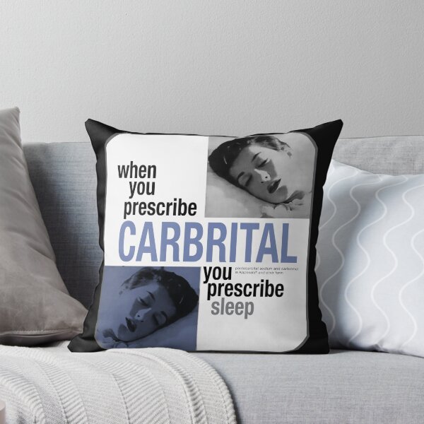 Item preview, Vintage Carbrital Sleep Advertisement – Retro Sedative Pharmaceutical Art designed and sold by PharmaOriginals.