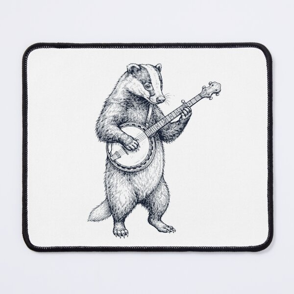 Item preview, Badger Playing Banjo Player Animal Music Lover designed and sold by dian-rody-crest.