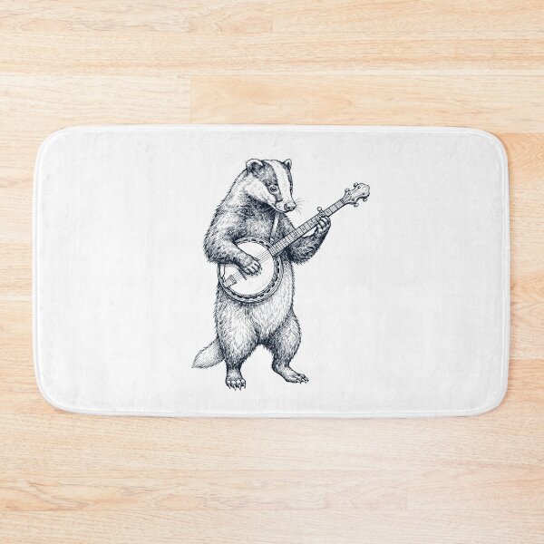 Item preview, Badger Playing Banjo Player Animal Music Lover designed and sold by dian-rody-crest.
