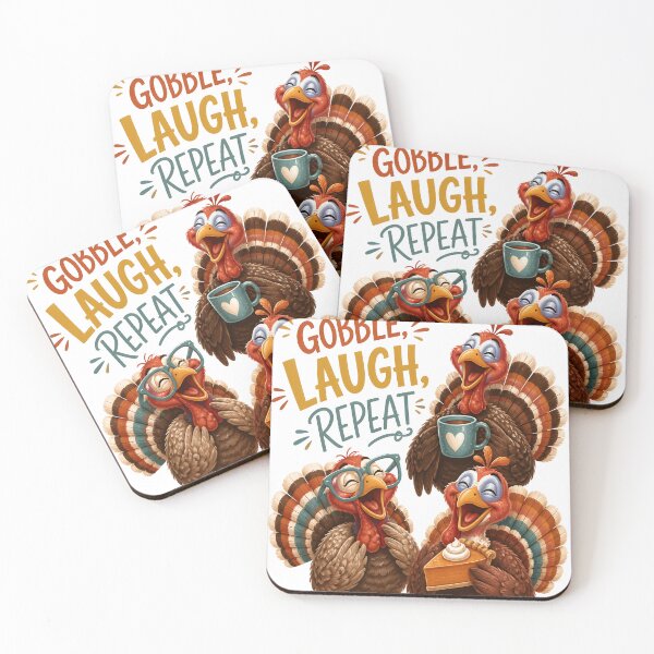 Item preview, Gobble Laugh Repeat Funny Thanksgiving Holiday designed and sold by LiviuGligoros.