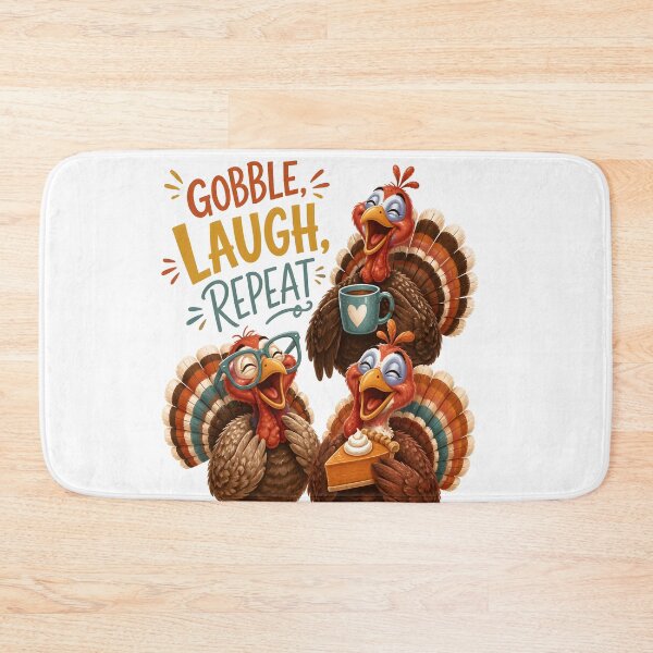 Item preview, Gobble Laugh Repeat Funny Thanksgiving Holiday designed and sold by LiviuGligoros.