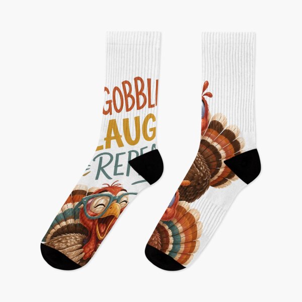 Item preview, Gobble Laugh Repeat Funny Thanksgiving Holiday designed and sold by LiviuGligoros.
