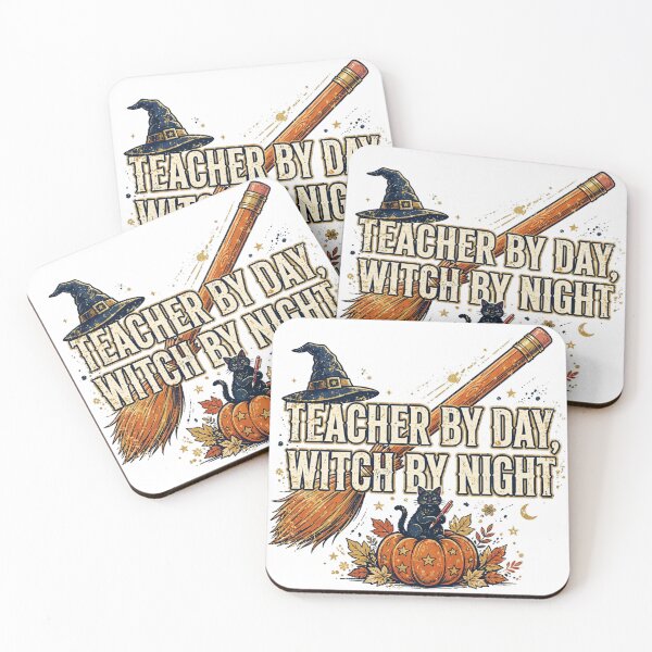 Item preview, Teacher by Day Witch by Night — Spooky Halloween Teacher Shirt designed and sold by theStaffRoomHQ.