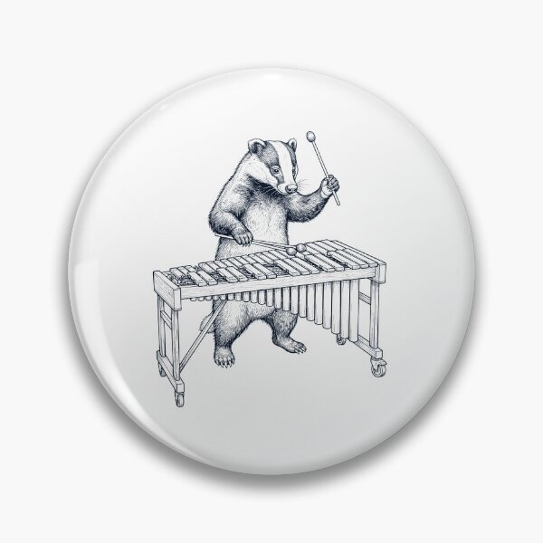 Item preview, Badger Playing Marimba Player Animal Music Lover designed and sold by dian-rody-crest.
