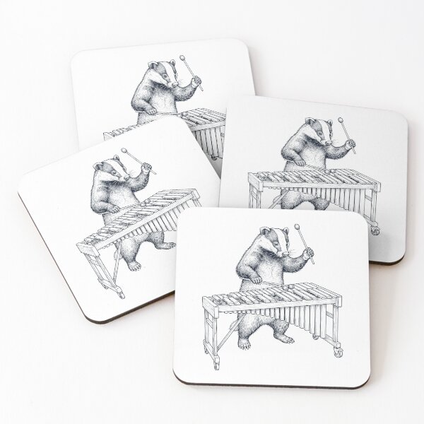 Item preview, Tejón tocando la marimba Amante de la música animal designed and sold by dian-rody-crest.