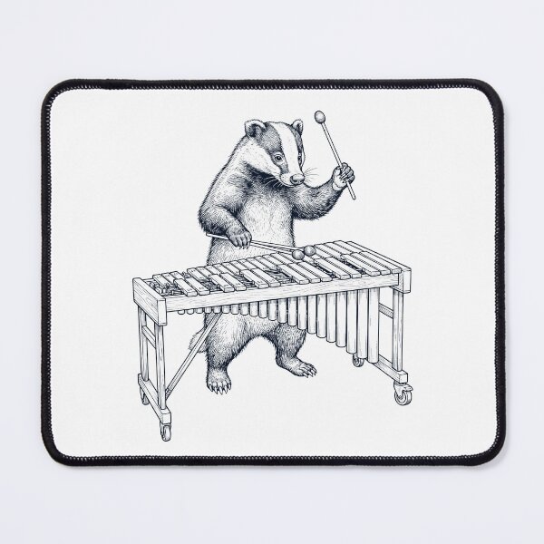 Item preview, Badger Playing Marimba Player Animal Music Lover designed and sold by dian-rody-crest.