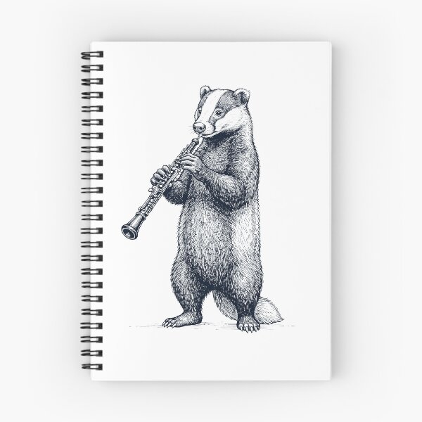 Item preview, Badger Playing Oboe Player Animal Music Lover designed and sold by dian-rody-crest.
