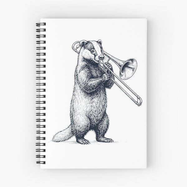 Item preview, Badger Playing Trombone Player Animal Music Lover designed and sold by dian-rody-crest.