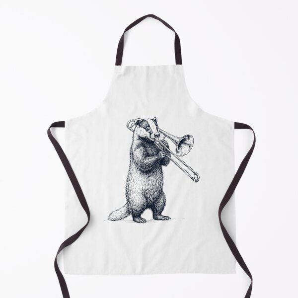 Item preview, Badger Playing Trombone Player Animal Music Lover designed and sold by dian-rody-crest.