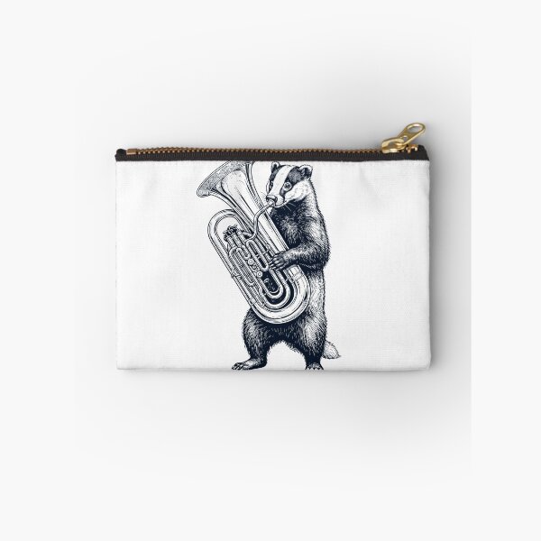 Item preview, Badger Playing Tuba Player Animal Music Lover designed and sold by dian-rody-crest.