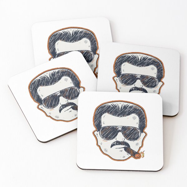 Artikelvorschau, Mike Ditka glasses & smoking cigar entworfen und verkauft von skylove94.