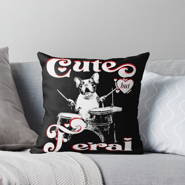 Item preview, Cute Boston Terrier Playing Drums Funny Music Dog Drummer Cute But Feral designed and sold by MathiasFuchs.