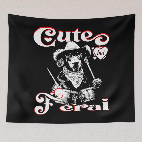 Item preview, Cute Doberman Playing Drums Funny Cowboy Dog Cute But Feral  designed and sold by MathiasFuchs.